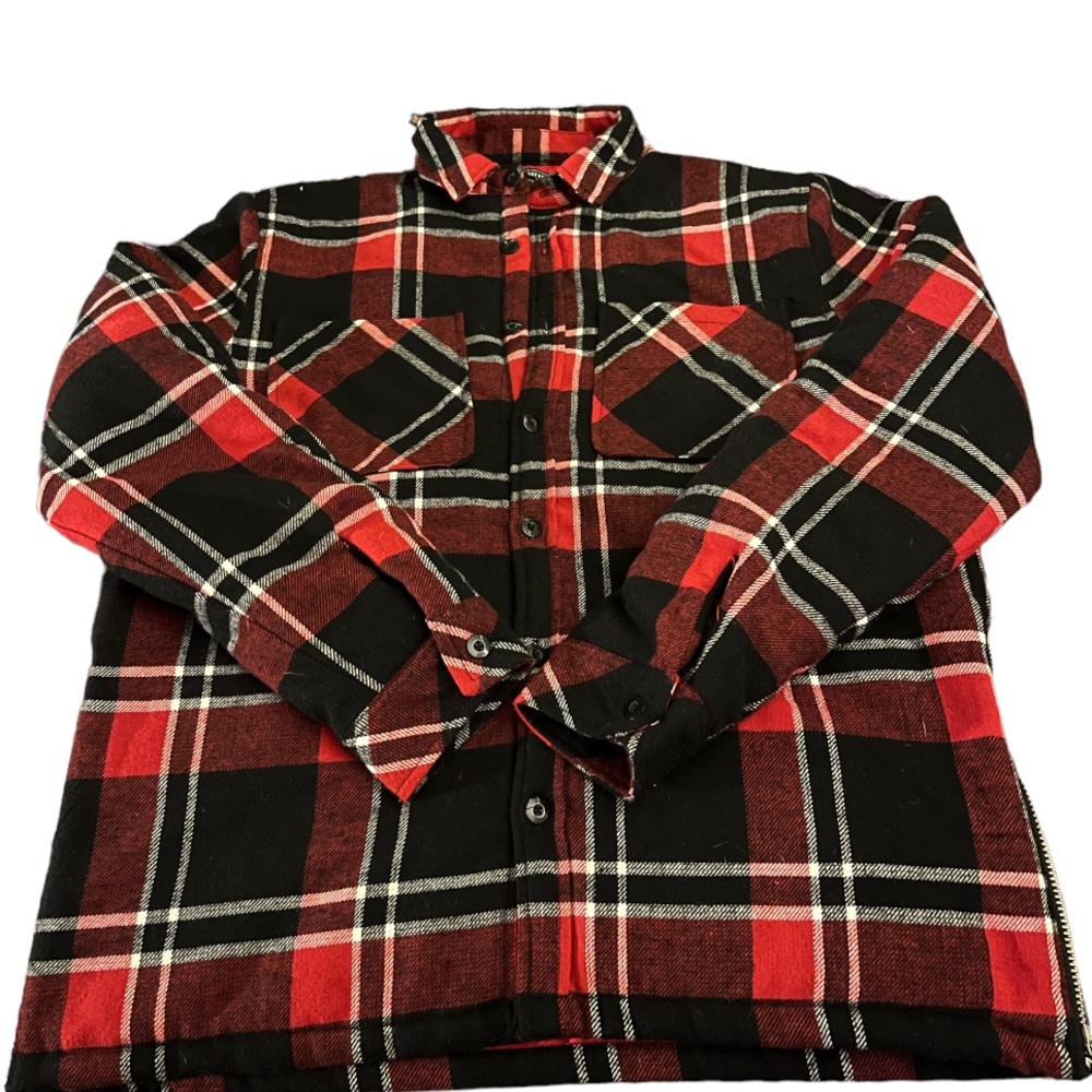 Jacket/Shacket/Shirt Jacket Unisex Plaid Forever 21